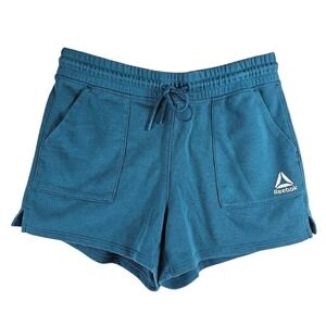 Reebok Teal Blue French Terry Sweat Shorts Women's Medium